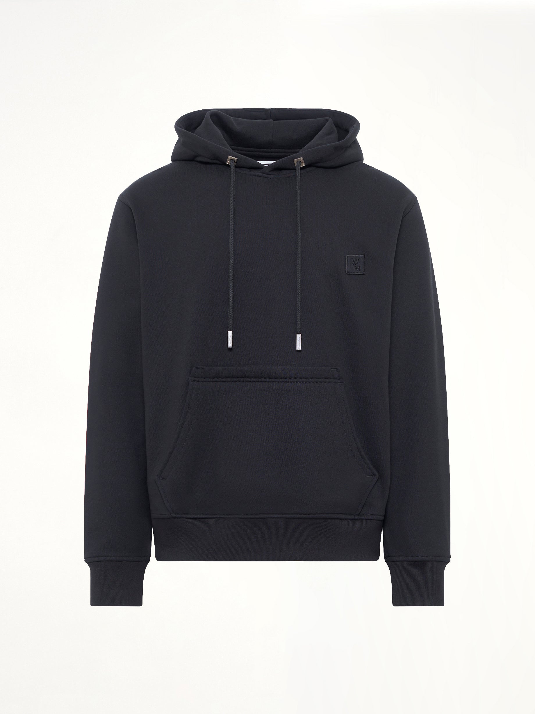 WOOYOUNGMI Flower Back Print Hoodie in Black Product Photo from MARAIS