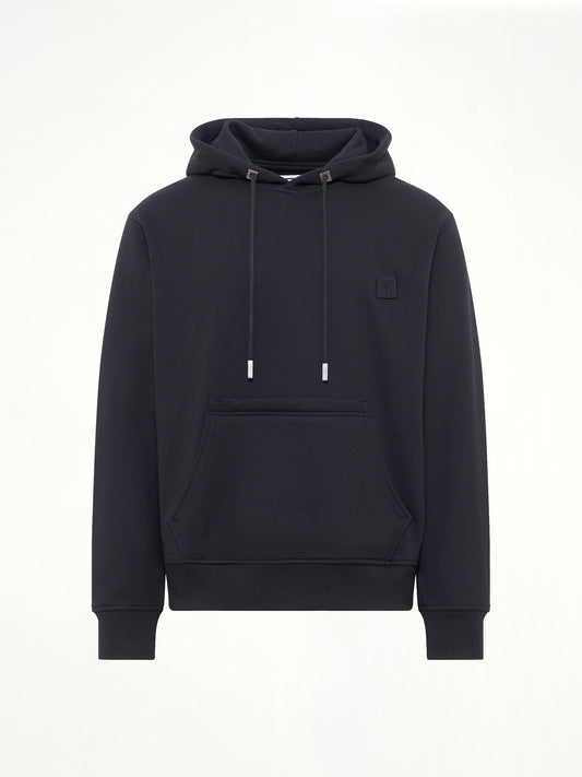 Flower Back Print Hoodie in Black