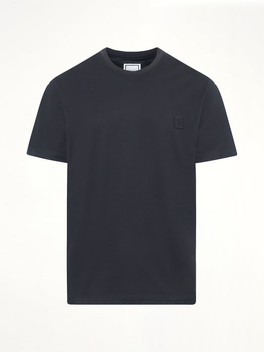 Flower Back Print T-Shirt in Black