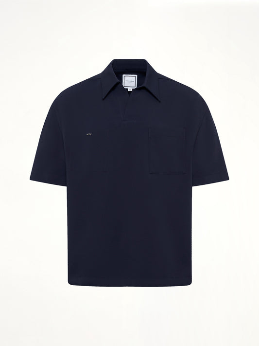 Half Sleeve Polo in Navy