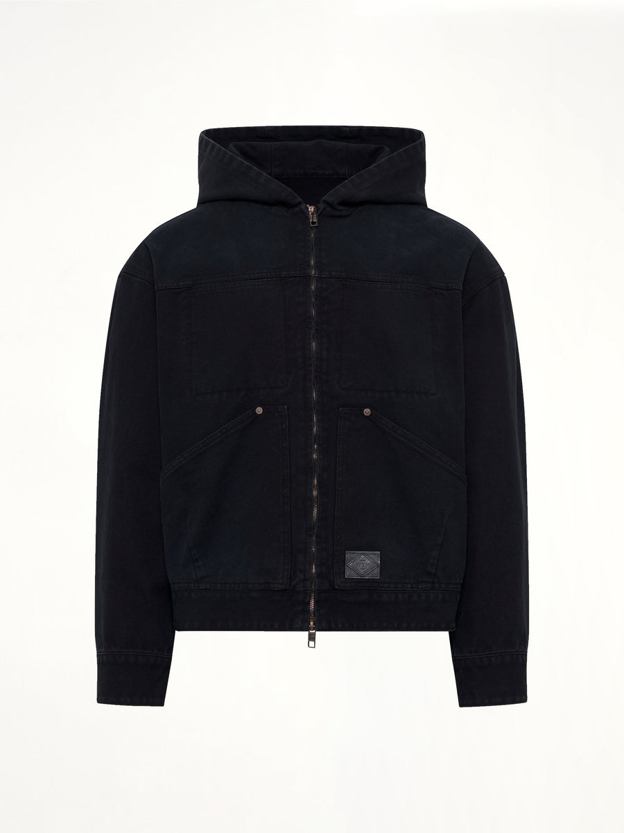 Hooded Work Jacket in Navy