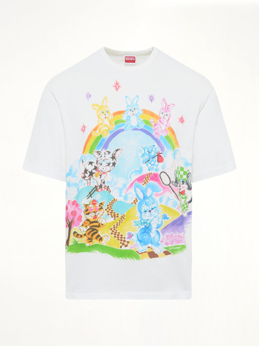 Kenzo Cartoon Classic T-Shirt in Off White