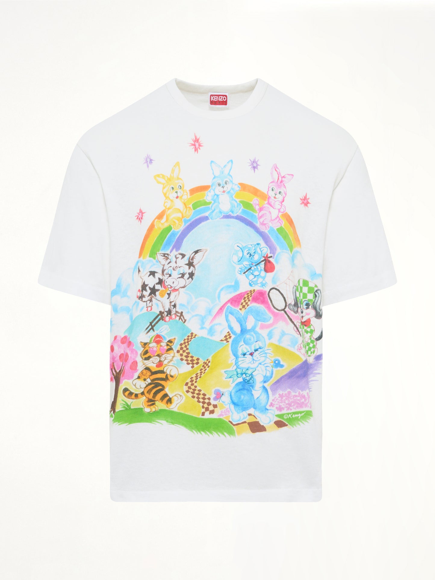 Kenzo Cartoon Classic T-Shirt in Off White