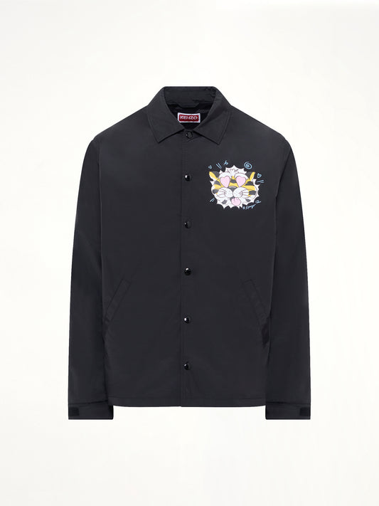 Kenzo Wild Tiger Light Coach Jacket in Black