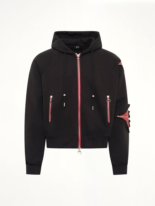 New Rock Zip-Up Hoodie in Black