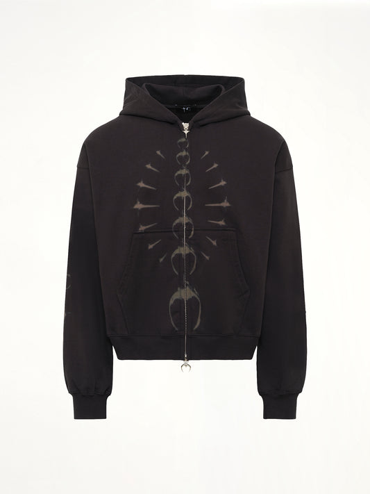 TC Ribcage Zip-Up Hoodie in Black