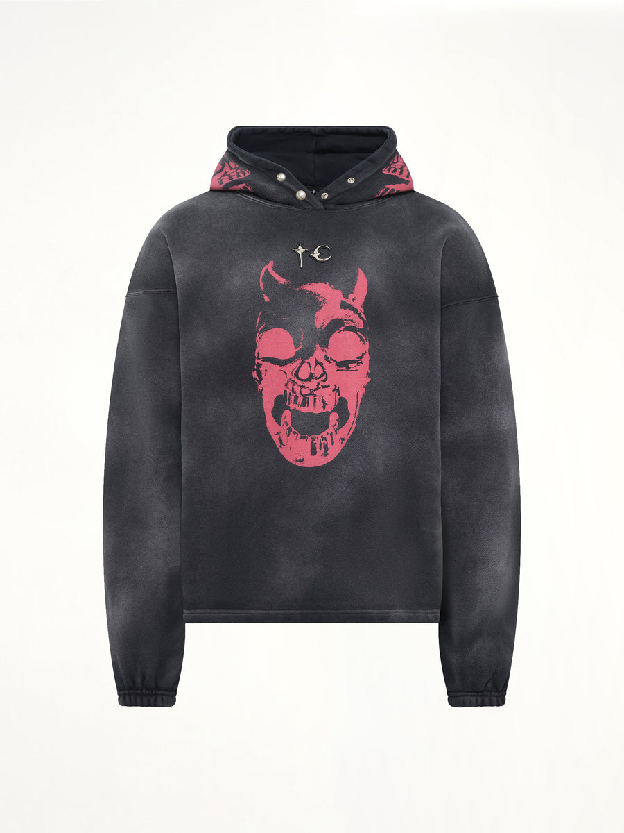 TC Riding Skull Hoodie in Black