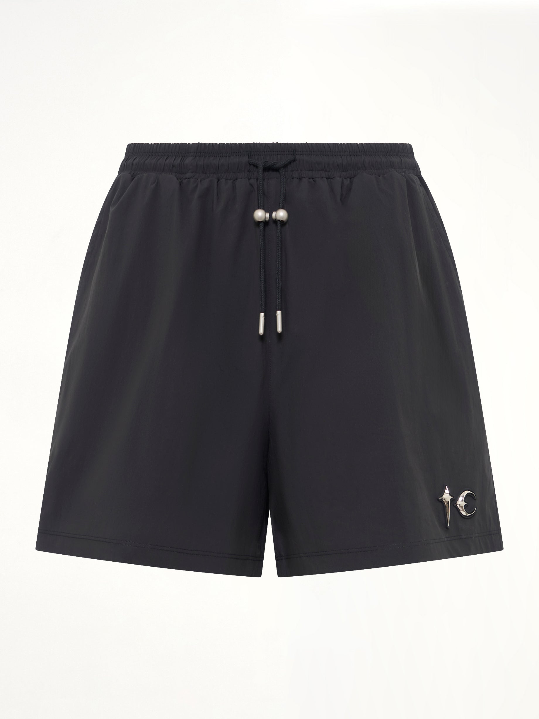 THUG CLUB TC Riding Skull Hybrid Shorts in Black Product Photo from MARAIS