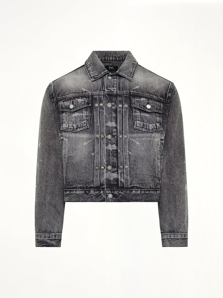 TC Spine Laser Denim Jacket in Black