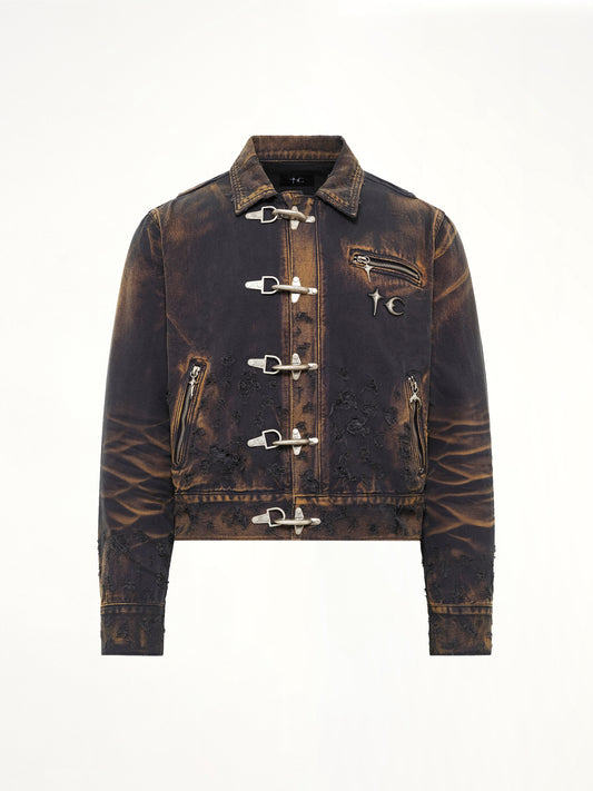 TC Two Tone Washed Jacket in Rust Black