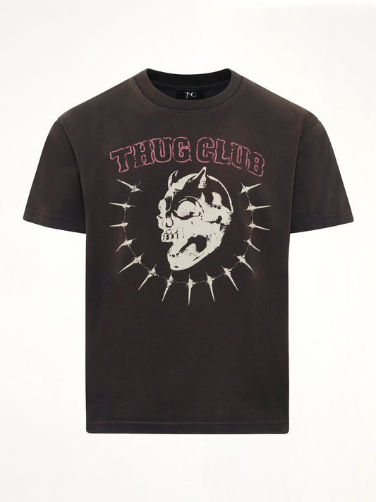 Vintage Riding Skull T-Shirt in Black