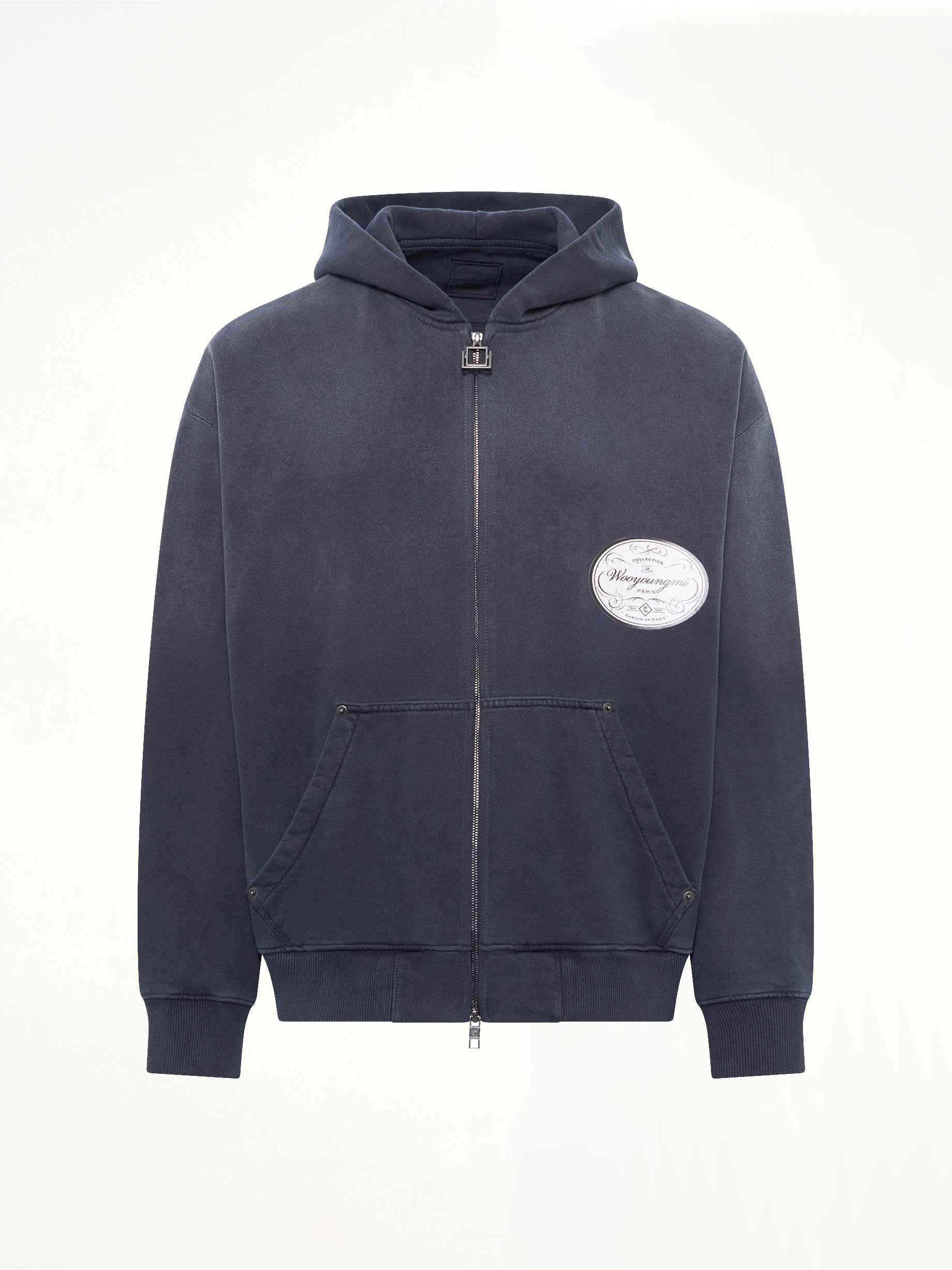 Wooyoungmi Paris Zip Hoodie in Navy