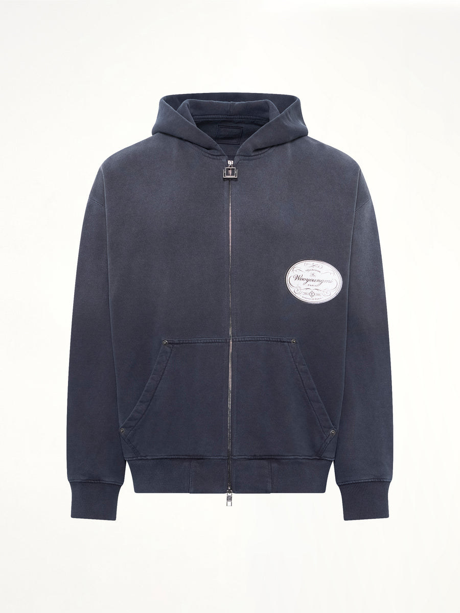 Wooyoungmi Paris Zip Hoodie in Navy