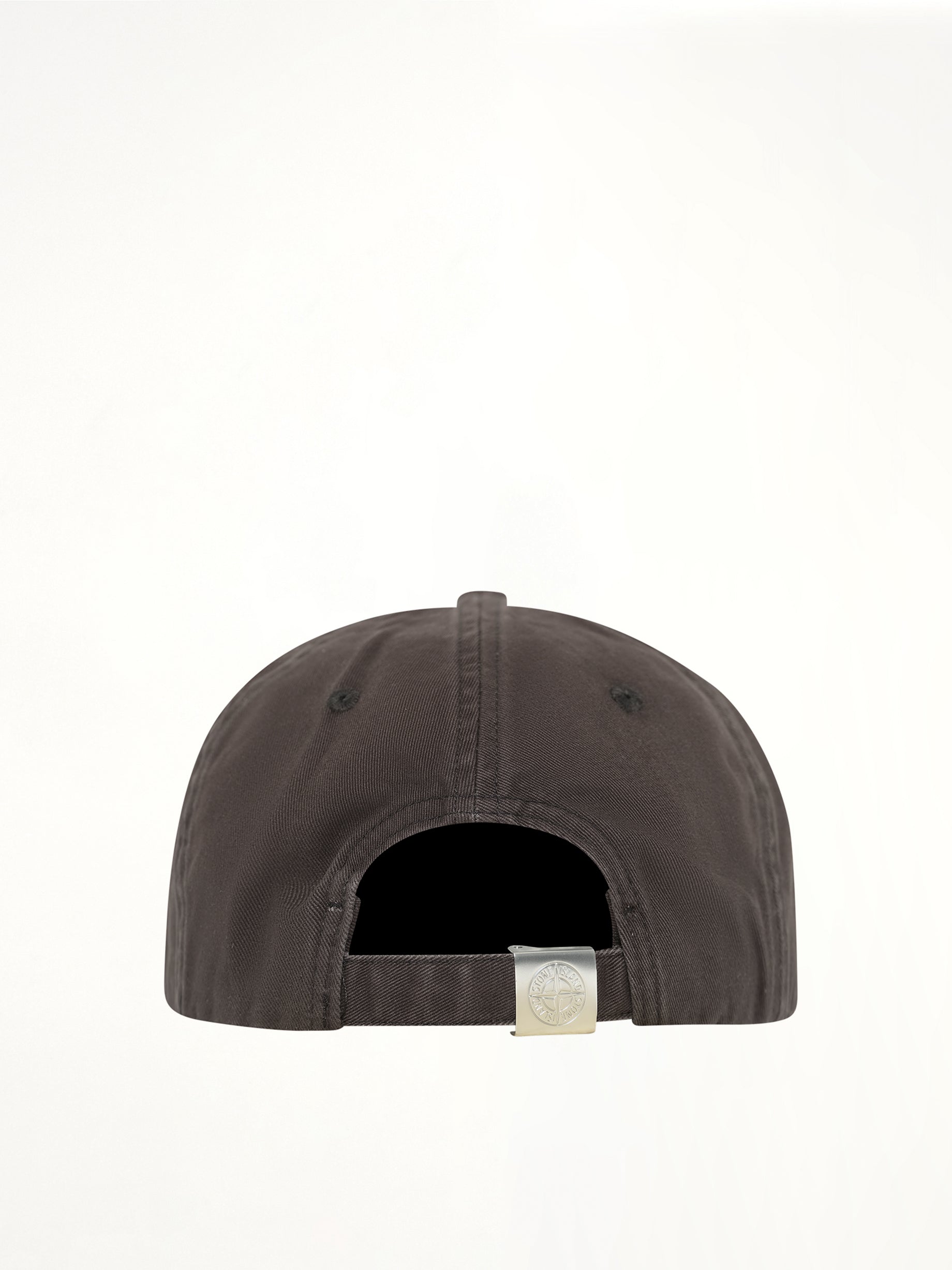 STONE ISLAND 9100002 Baseball Cap in Black Back View from MARAIS