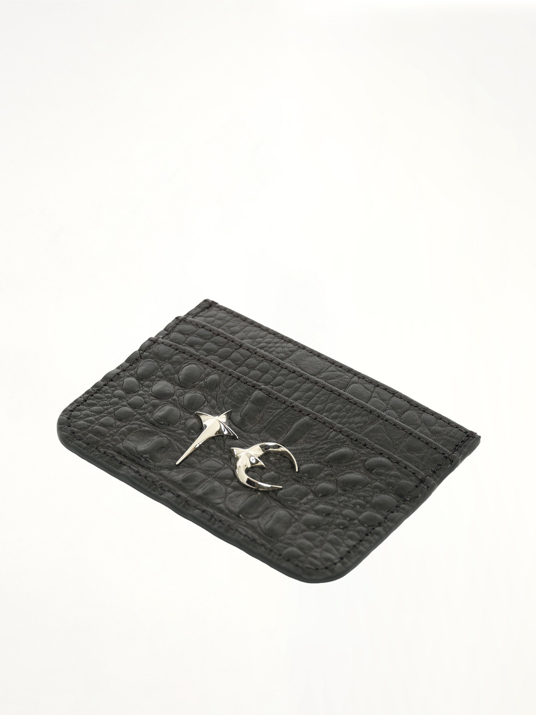 THUG CLUB TC Crocodile Card Holder in Black from MARAIS
