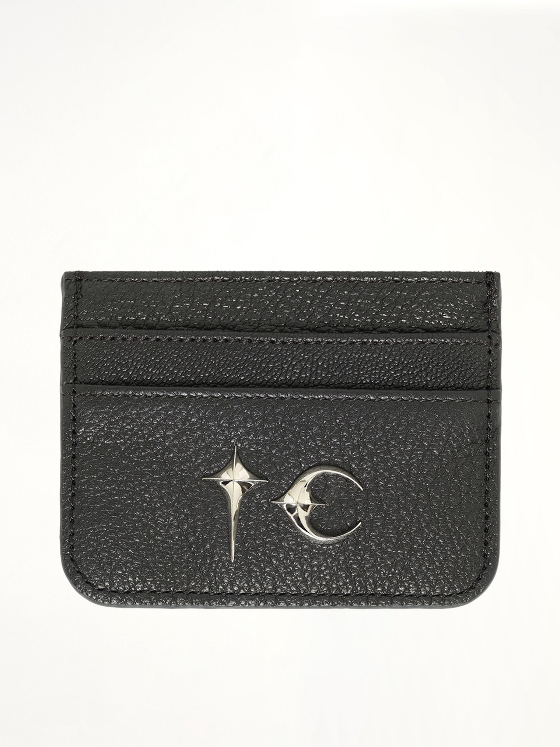 THUG CLUB TC Leather Card Holder in Black from MARAIS