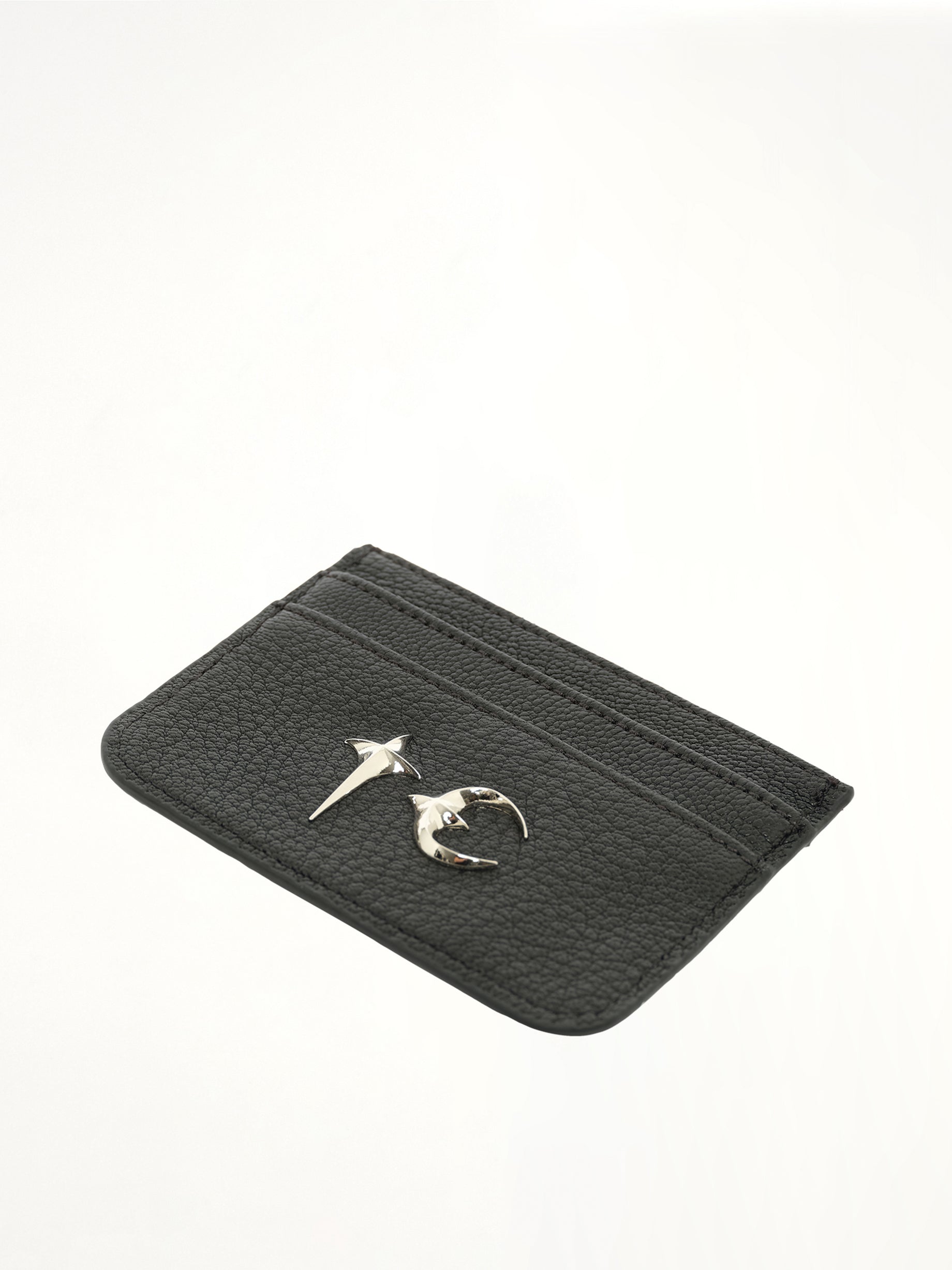 THUG CLUB TC Leather Card Holder in Black from MARAIS