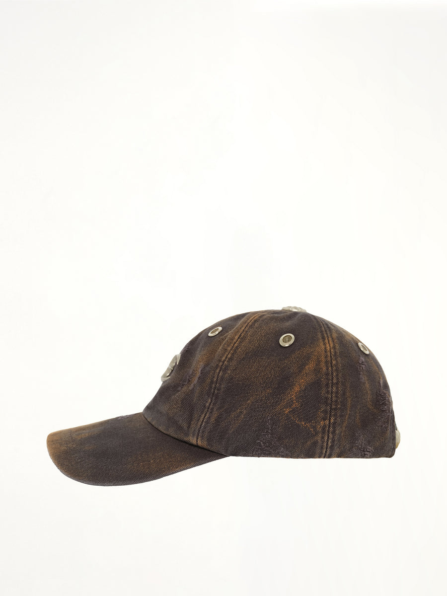 TC Two Tone Washed Cap in Rust Black