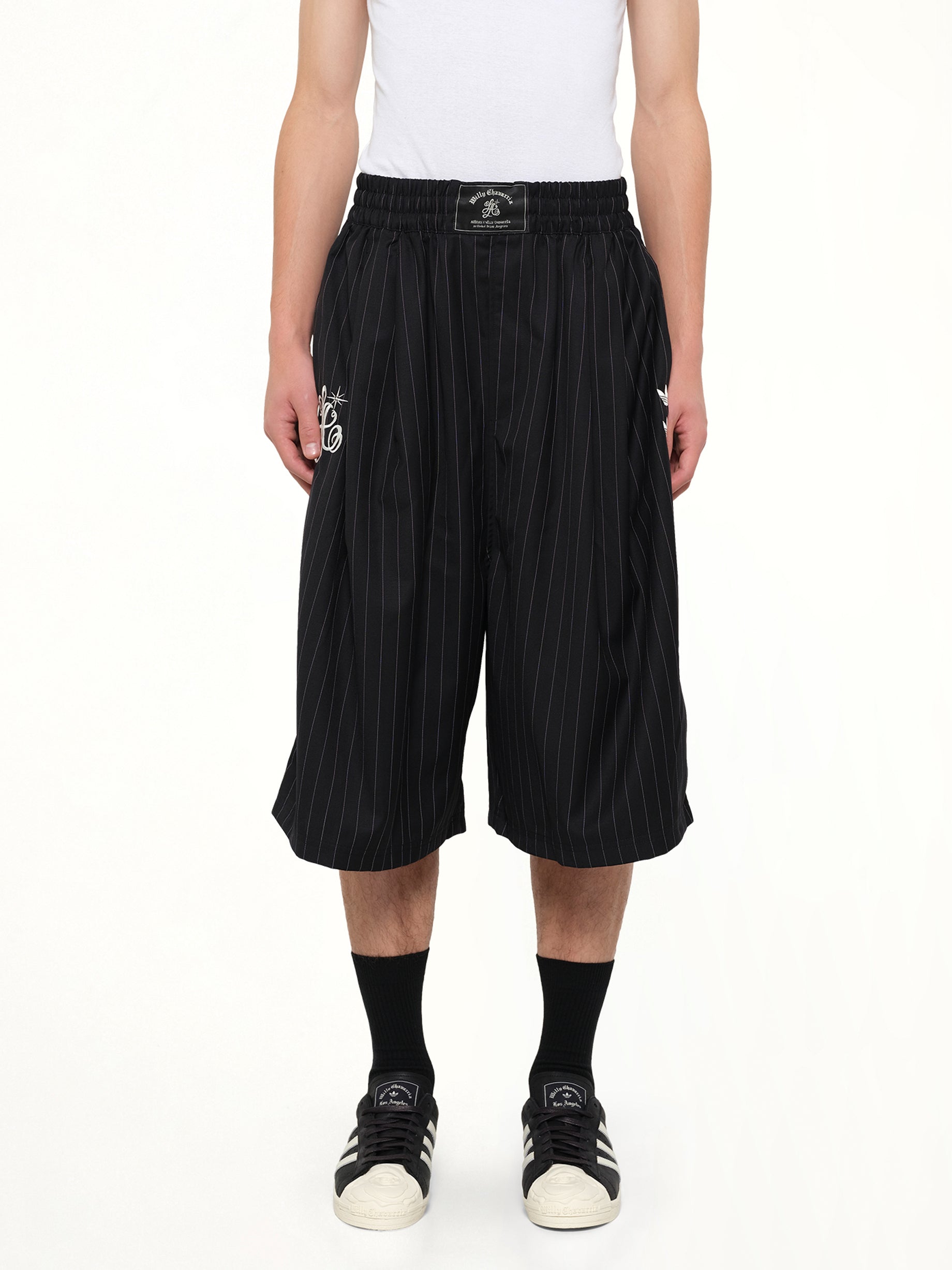 Adidas x Chavarria Pinstripe Short in Black/White