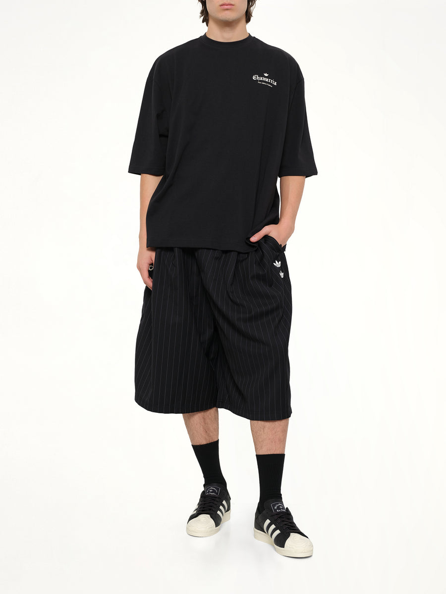 Adidas x Chavarria Pinstripe Short in Black/White