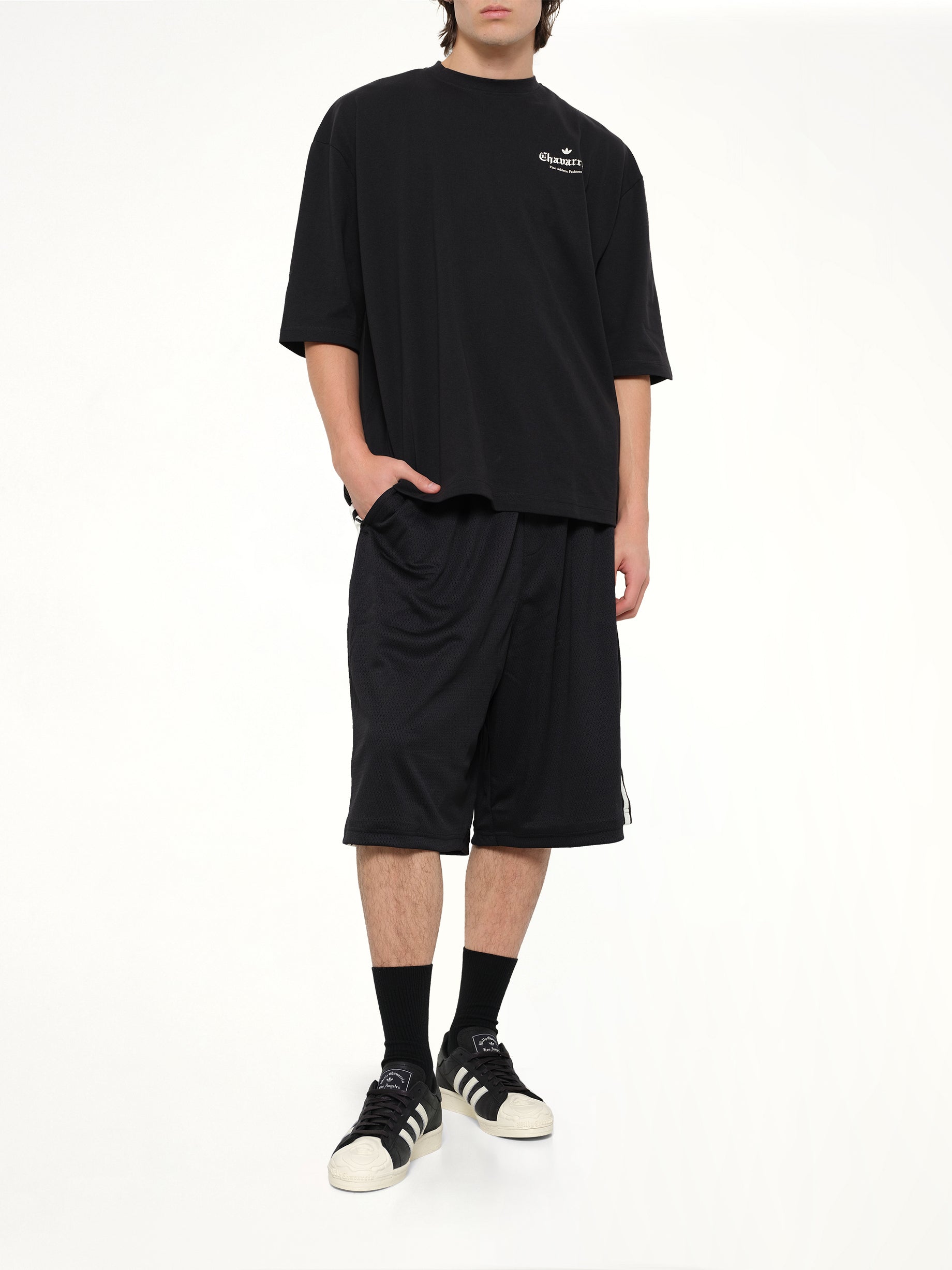 WILLY CHAVARRIA , Adidas x WC Mesh Shorts in Black Full Reference from MARAIS