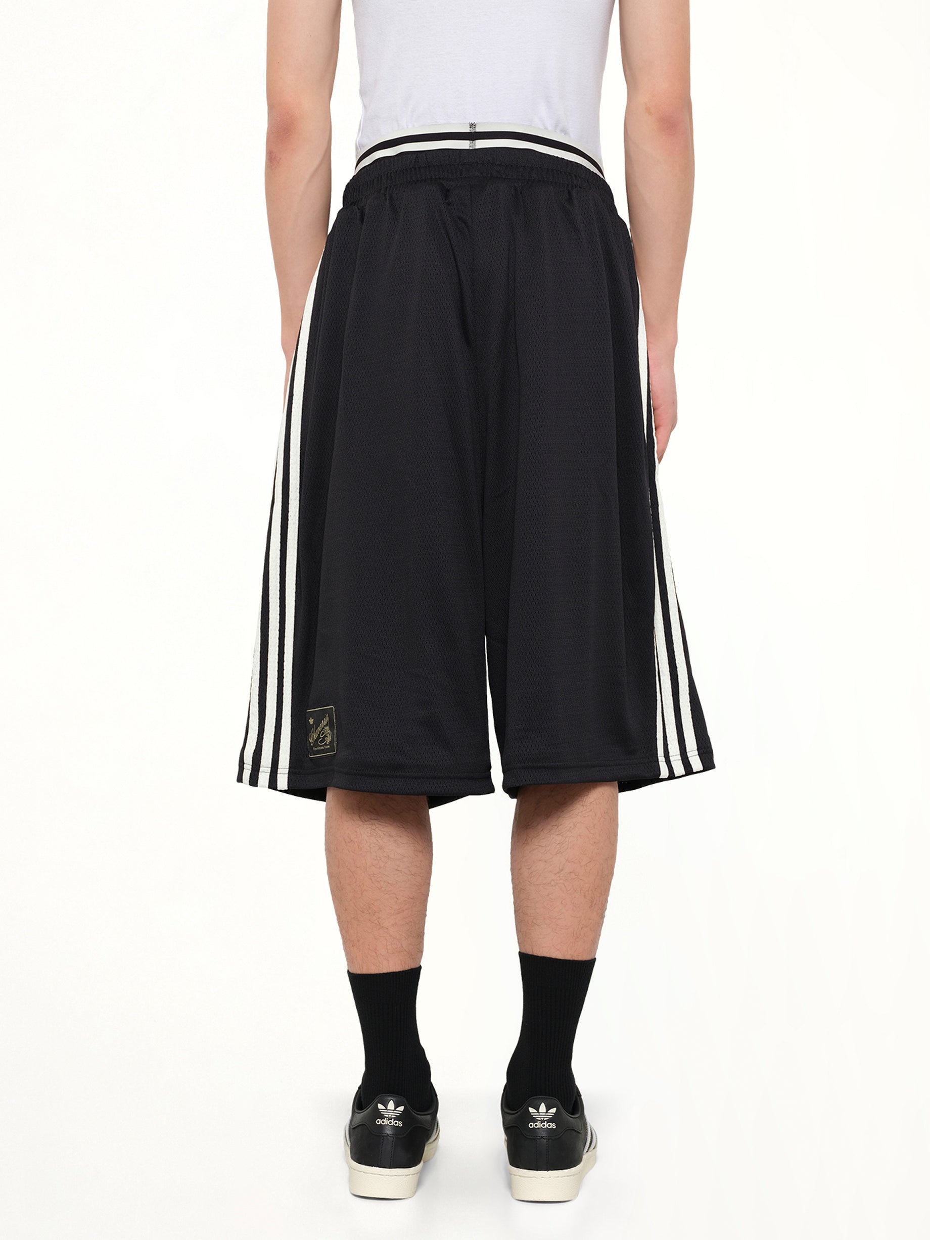 WILLY CHAVARRIA , Adidas x WC Mesh Shorts in Black Back View from MARAIS