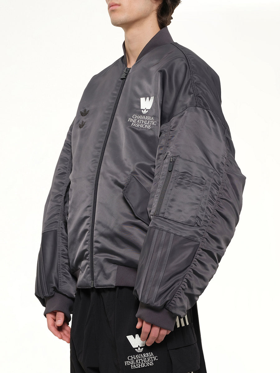 Adidas x Chavarria Satin Bomber in Grey