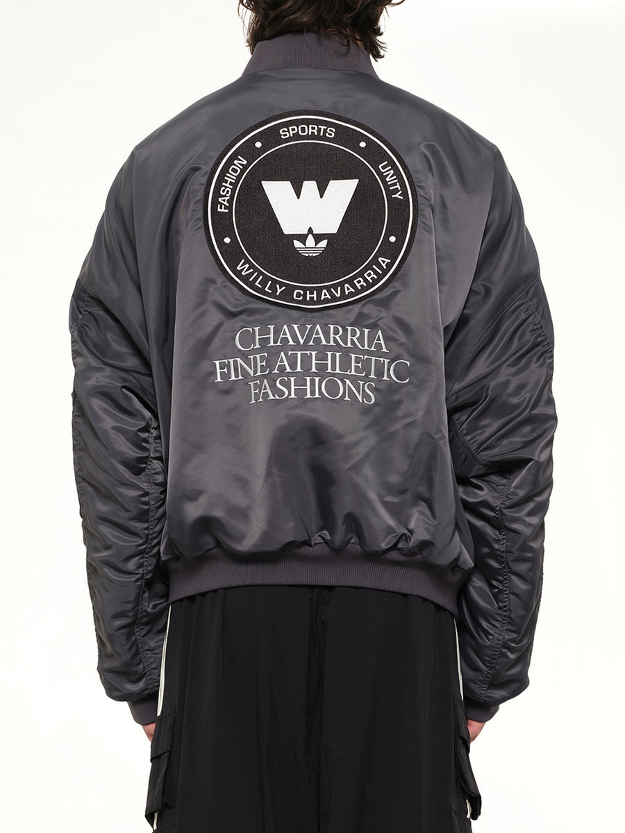 Adidas x Chavarria Satin Bomber in Grey