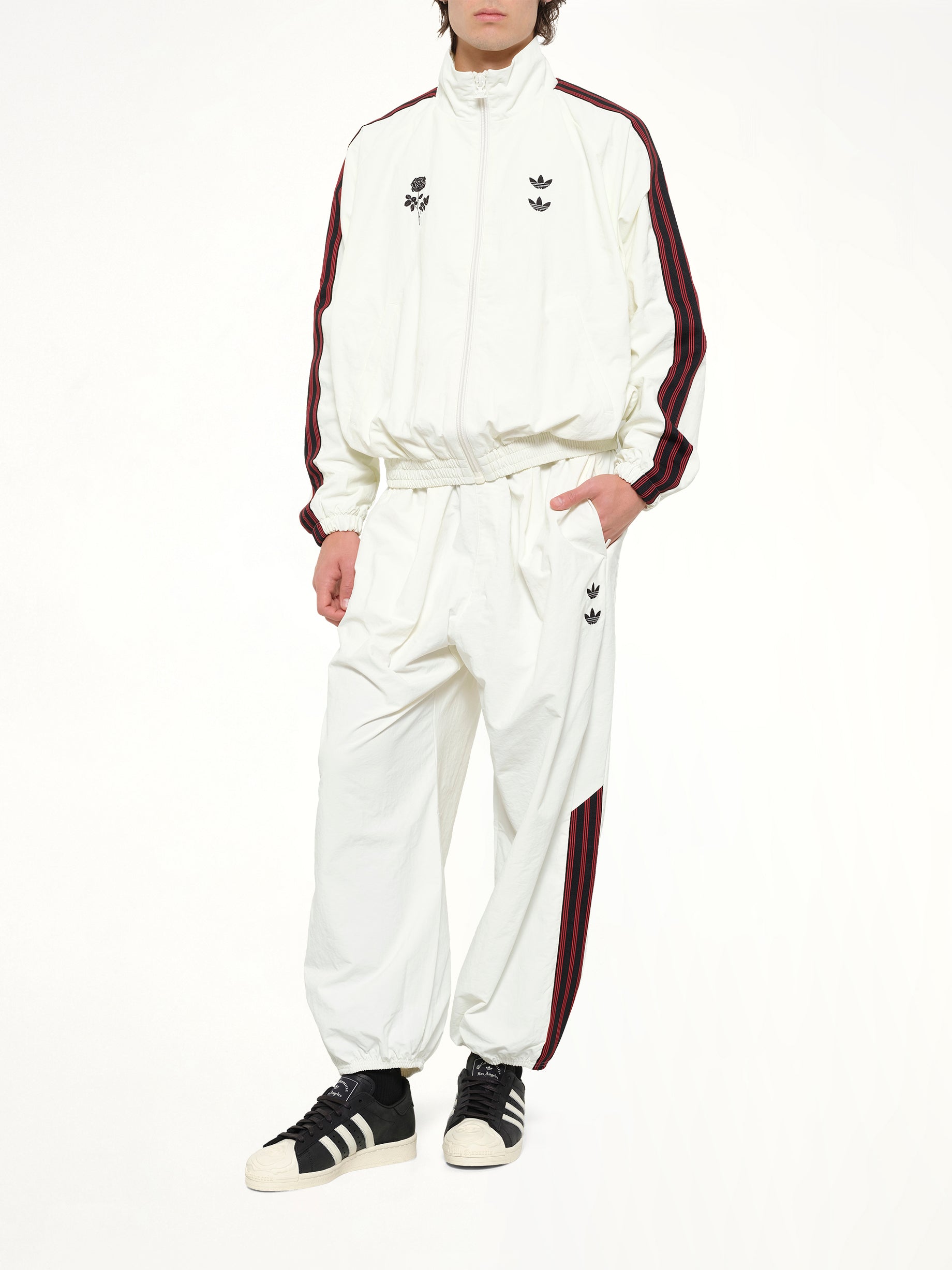 WILLY CHAVARRIA Adidas x WC Woven Track Pants in Off White Full Reference from MARAIS
