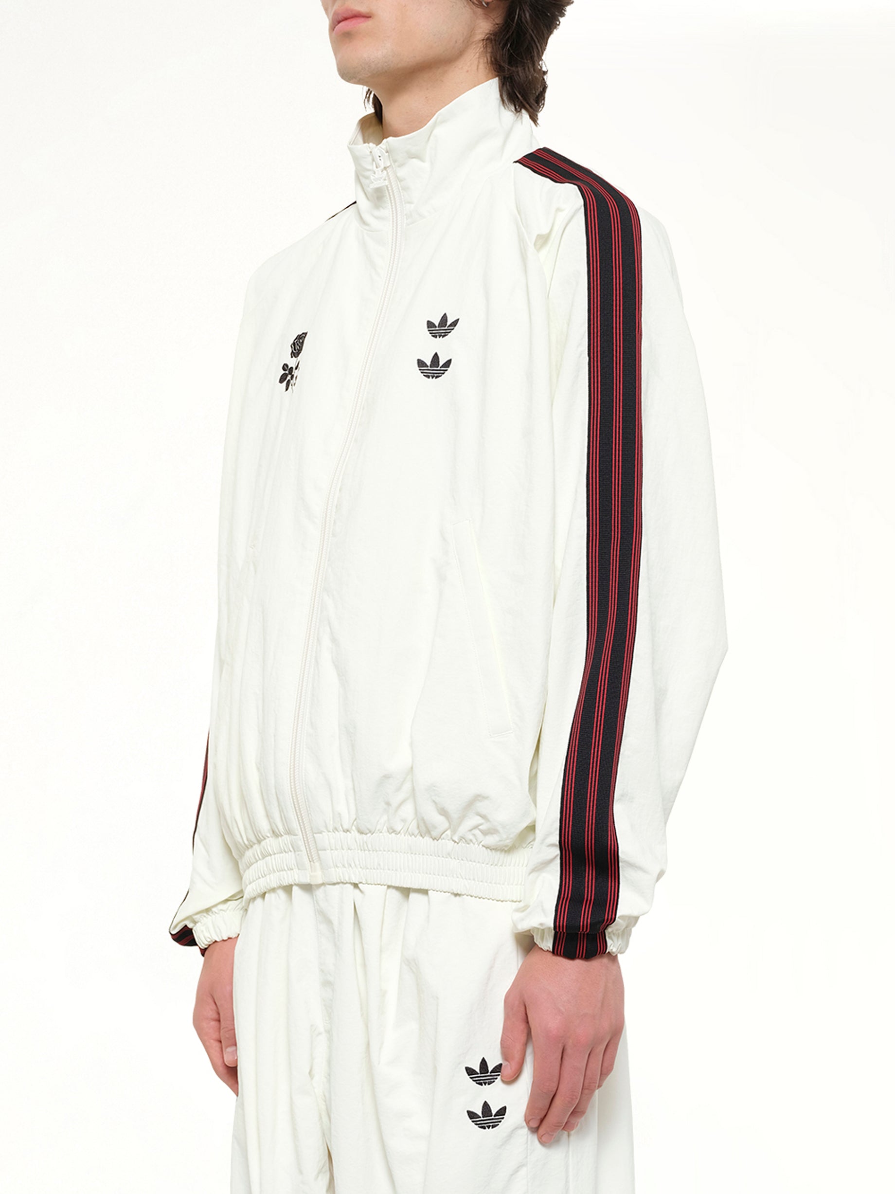 WILLY CHAVARRIA Adidas x WC Woven Track Top in Off White Side View from MARAIS