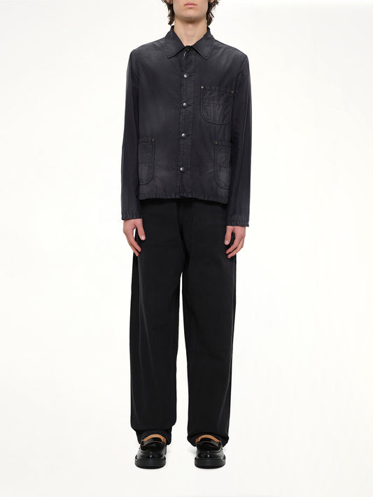 Brushed Moleskin Jacket in Black