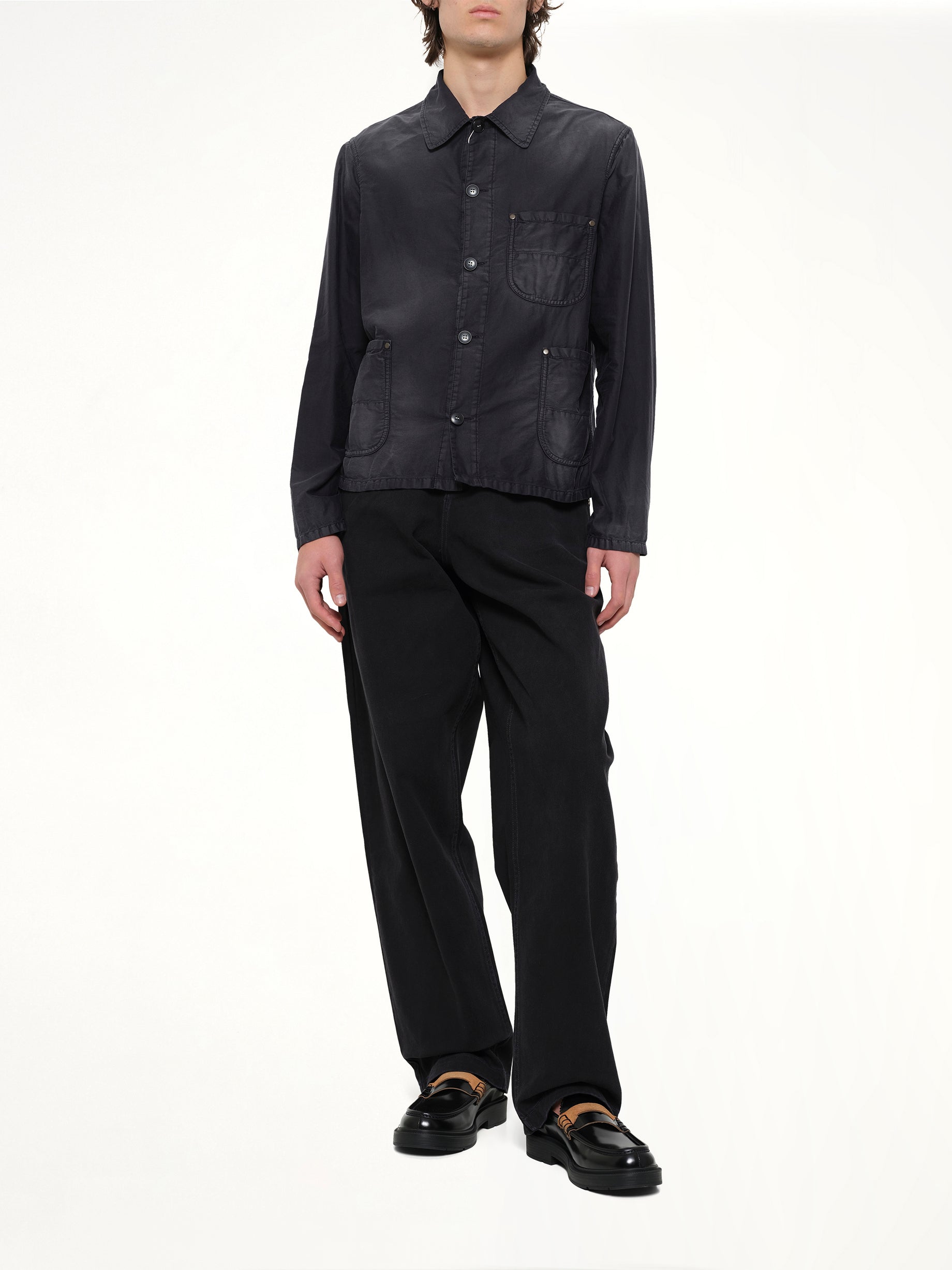 MAISON MARGIELA Brushed Moleskin Jacket in Black Full Reference from MARAIS