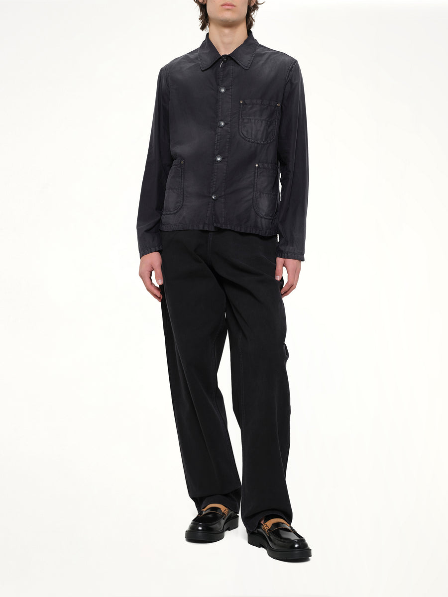 Brushed Moleskin Jacket in Black