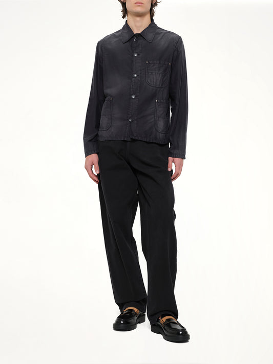 Brushed Moleskin Jacket in Black