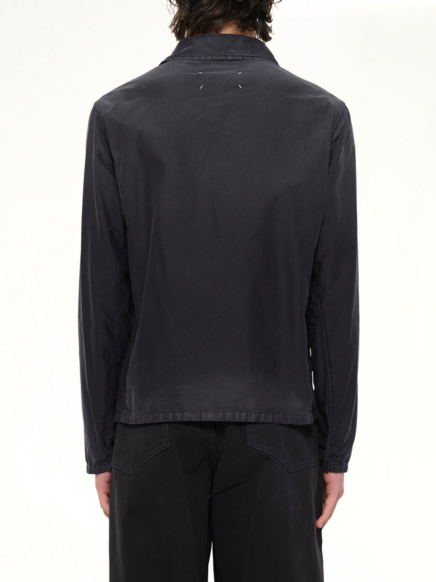 Brushed Moleskin Jacket in Black