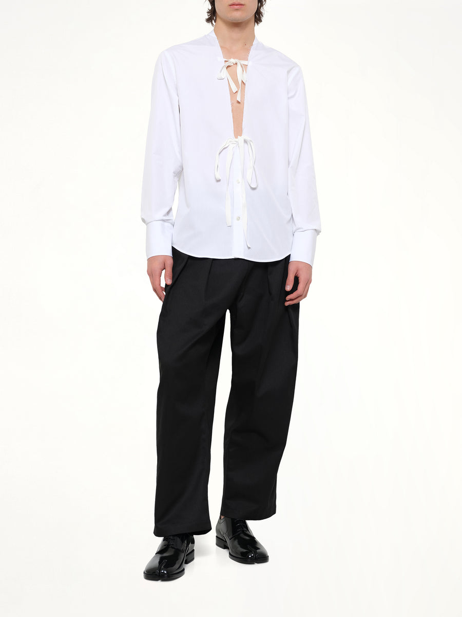 Cropped Chino Pants in Black