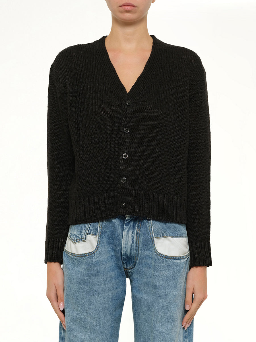 Hemp Cardigan in Black