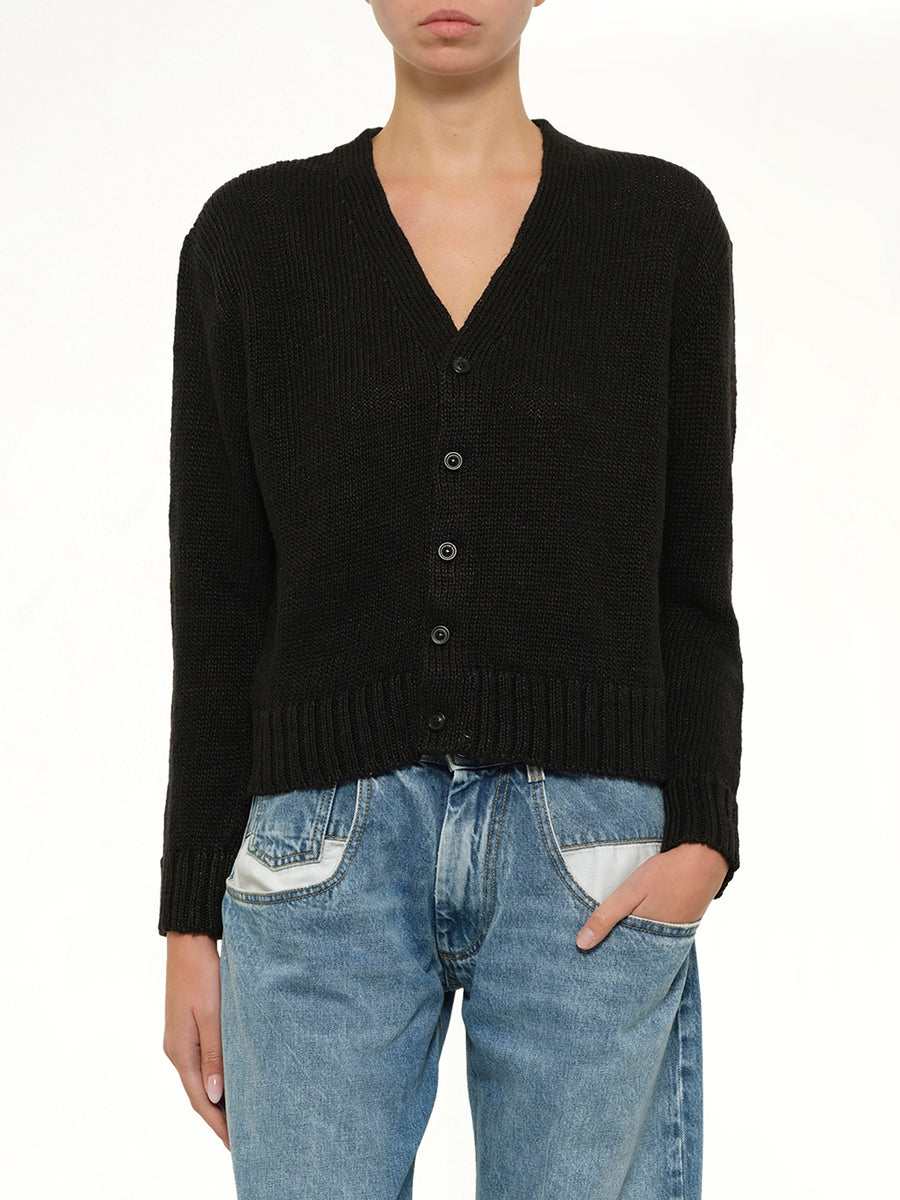 Hemp Cardigan in Black
