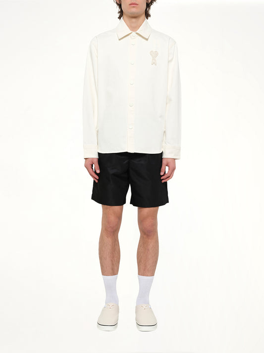 Knitted ADC Overshirt in Off White