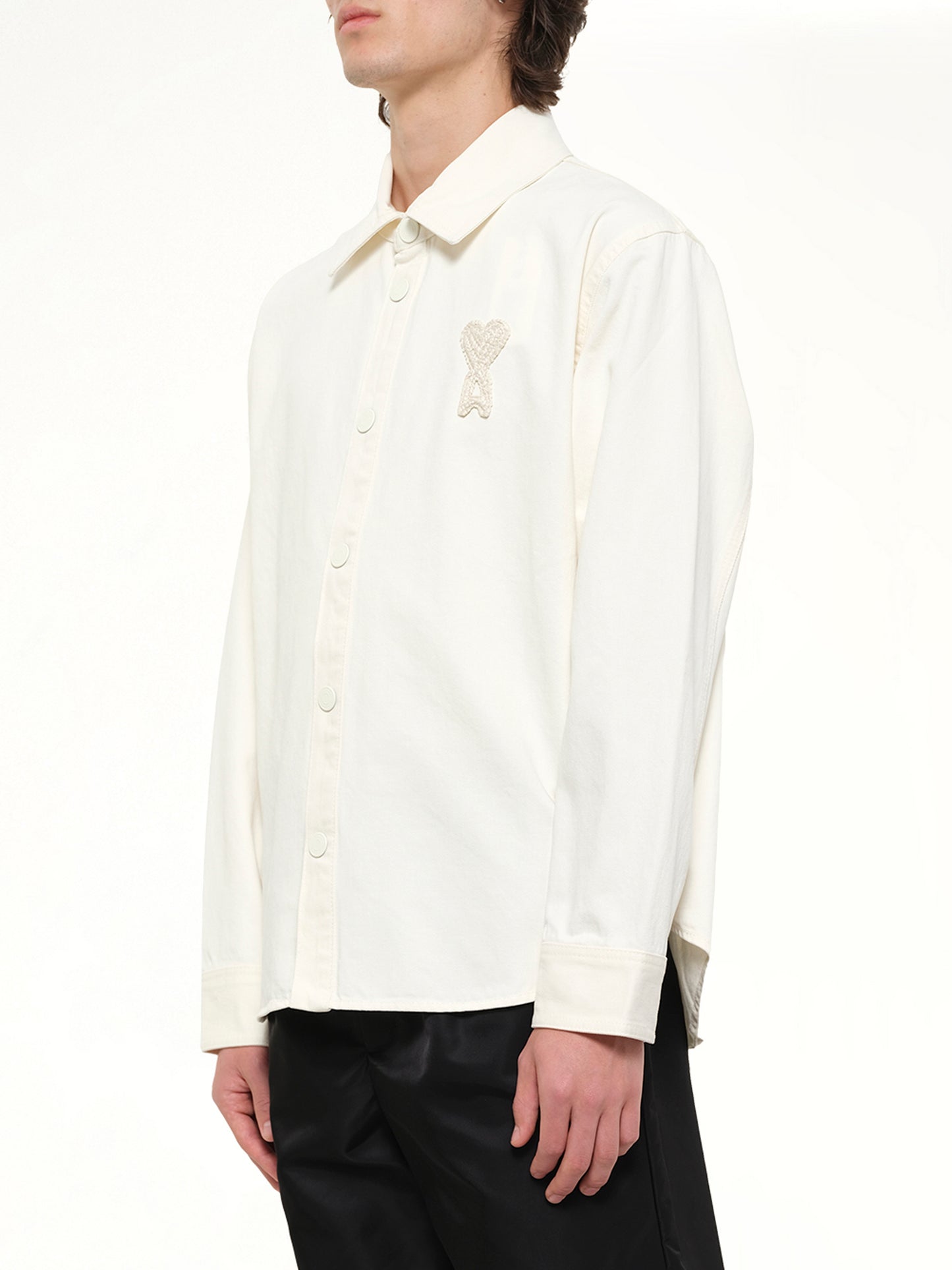 Knitted ADC Overshirt in Off White