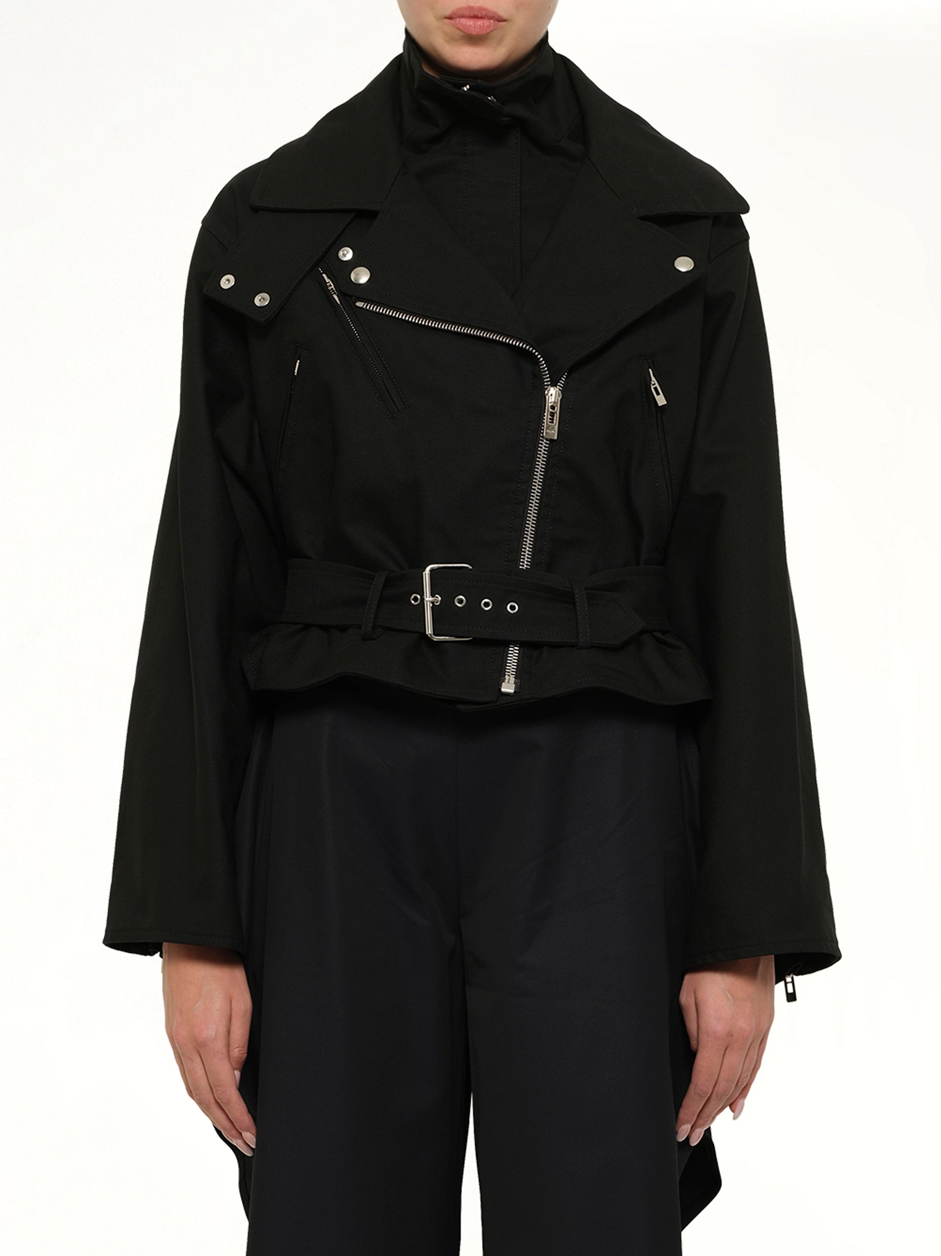 Layered Biker in Black