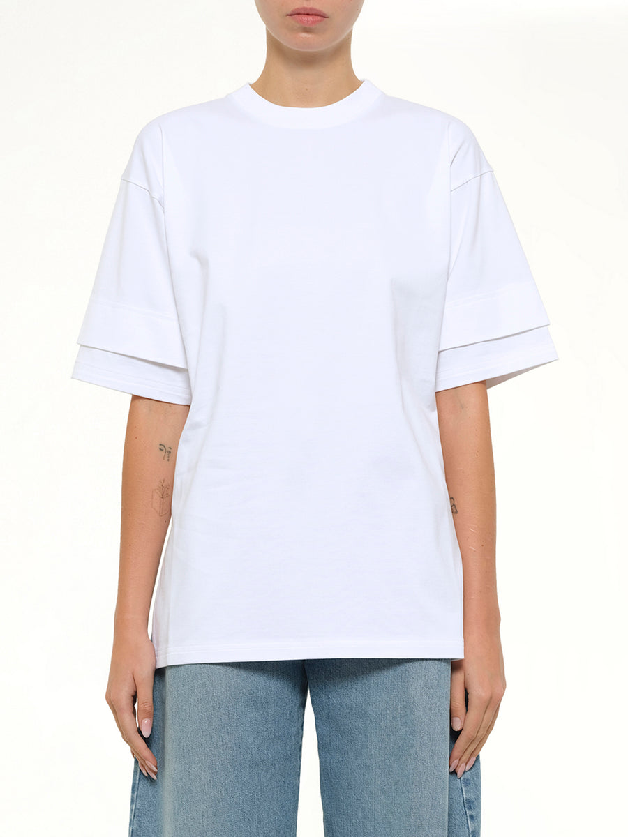 Layered T-Shirt in White