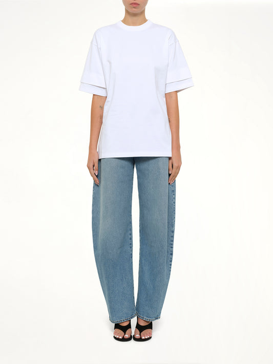 Layered T-Shirt in White