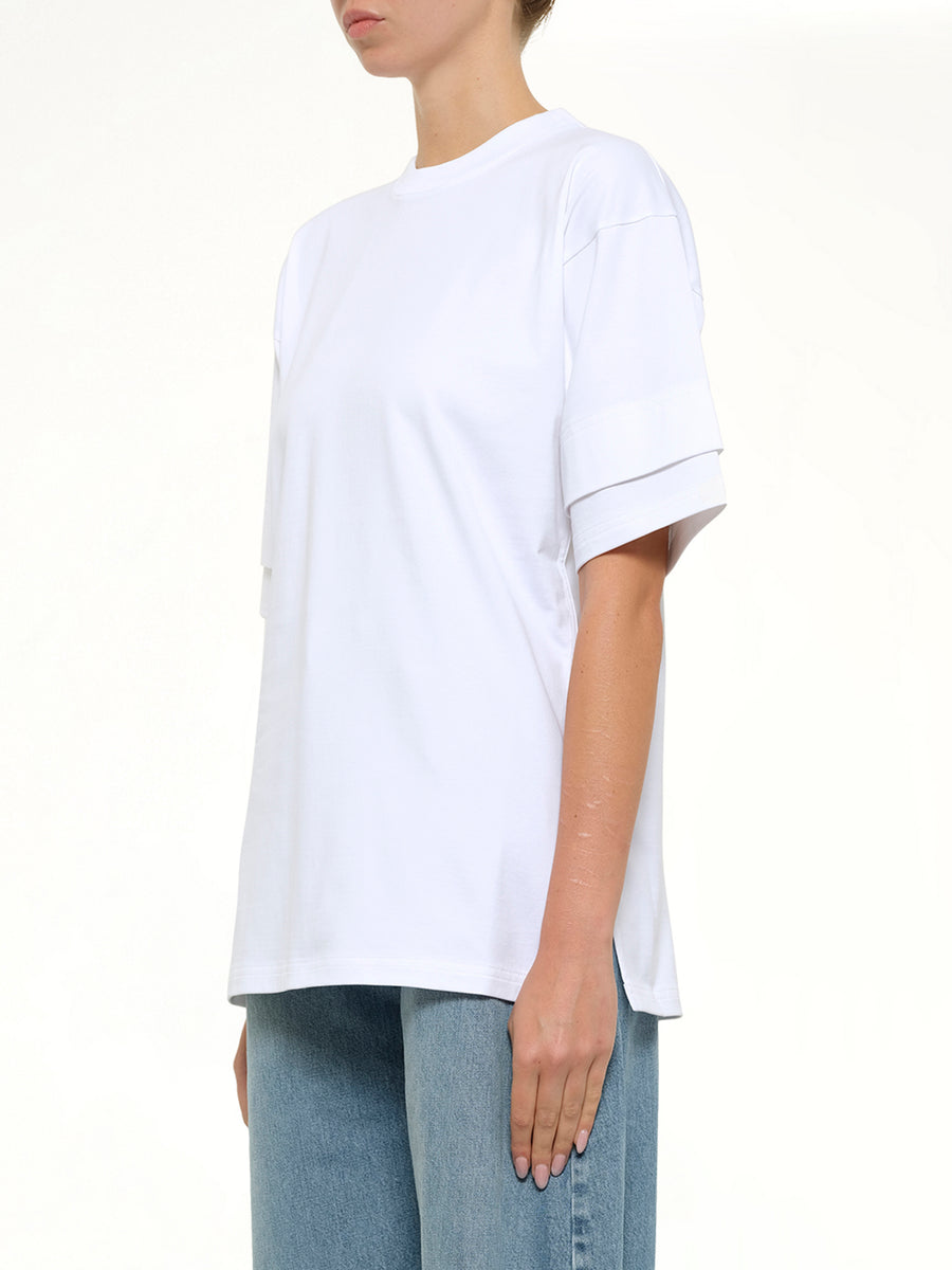 Layered T-Shirt in White