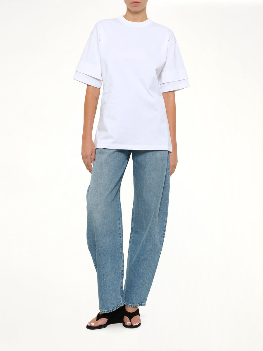 Layered T-Shirt in White