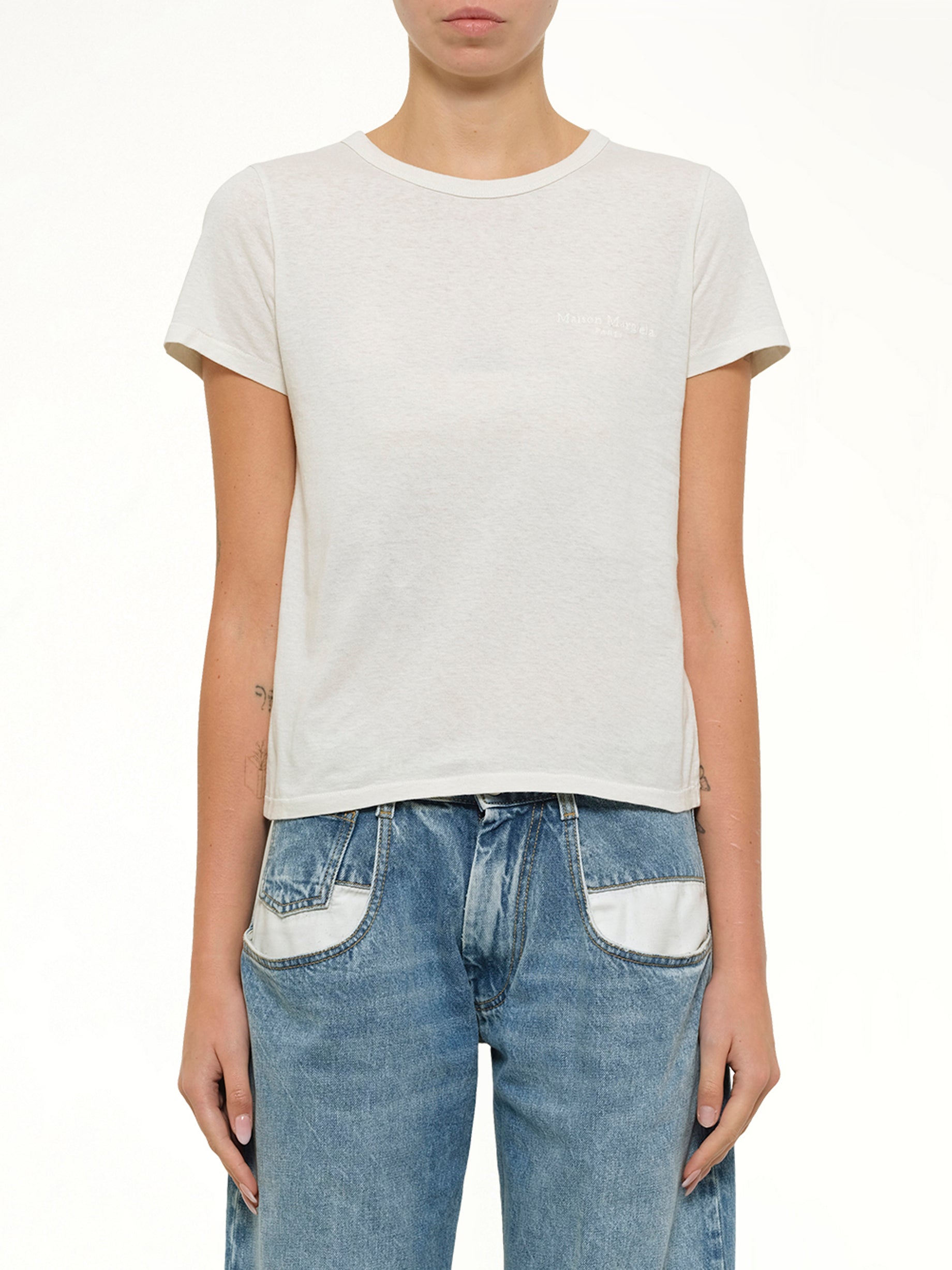 Logo Small T-Shirt in Vintage White