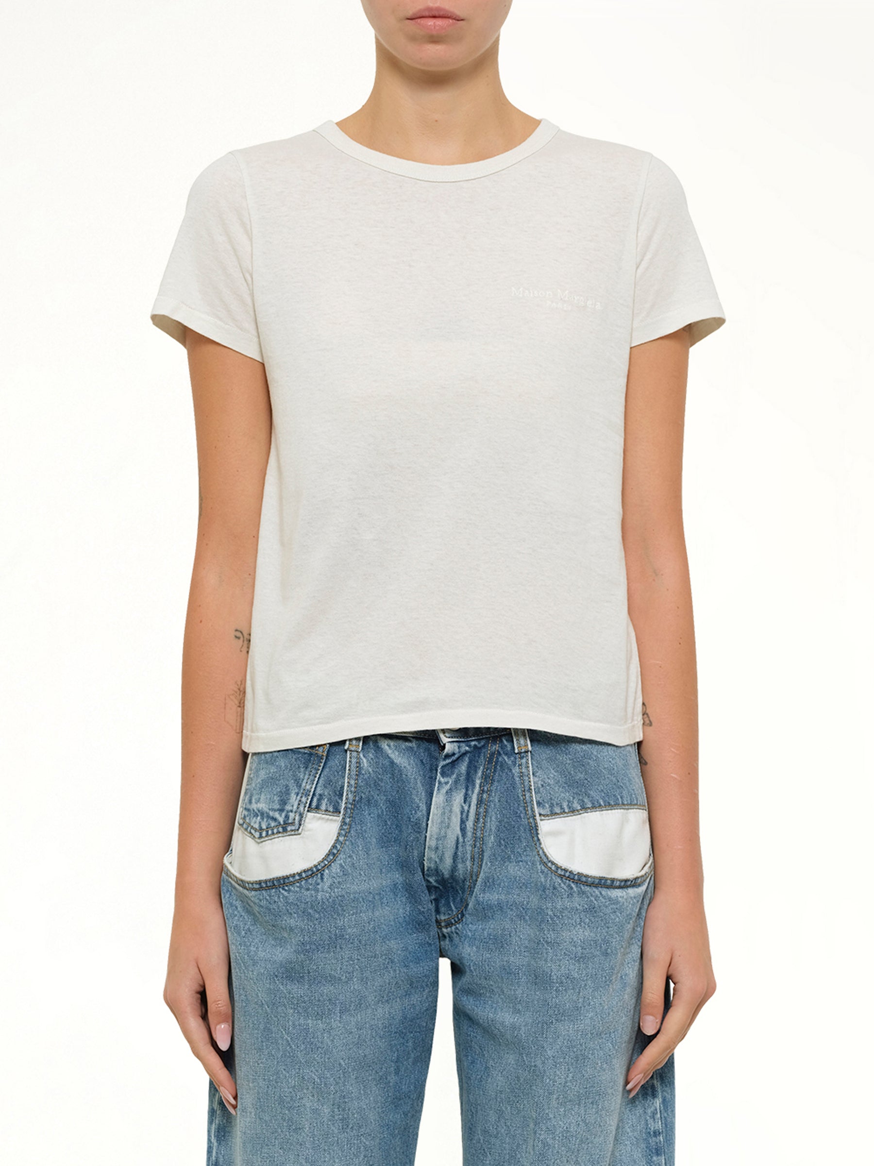 Logo Small T-Shirt in Vintage White