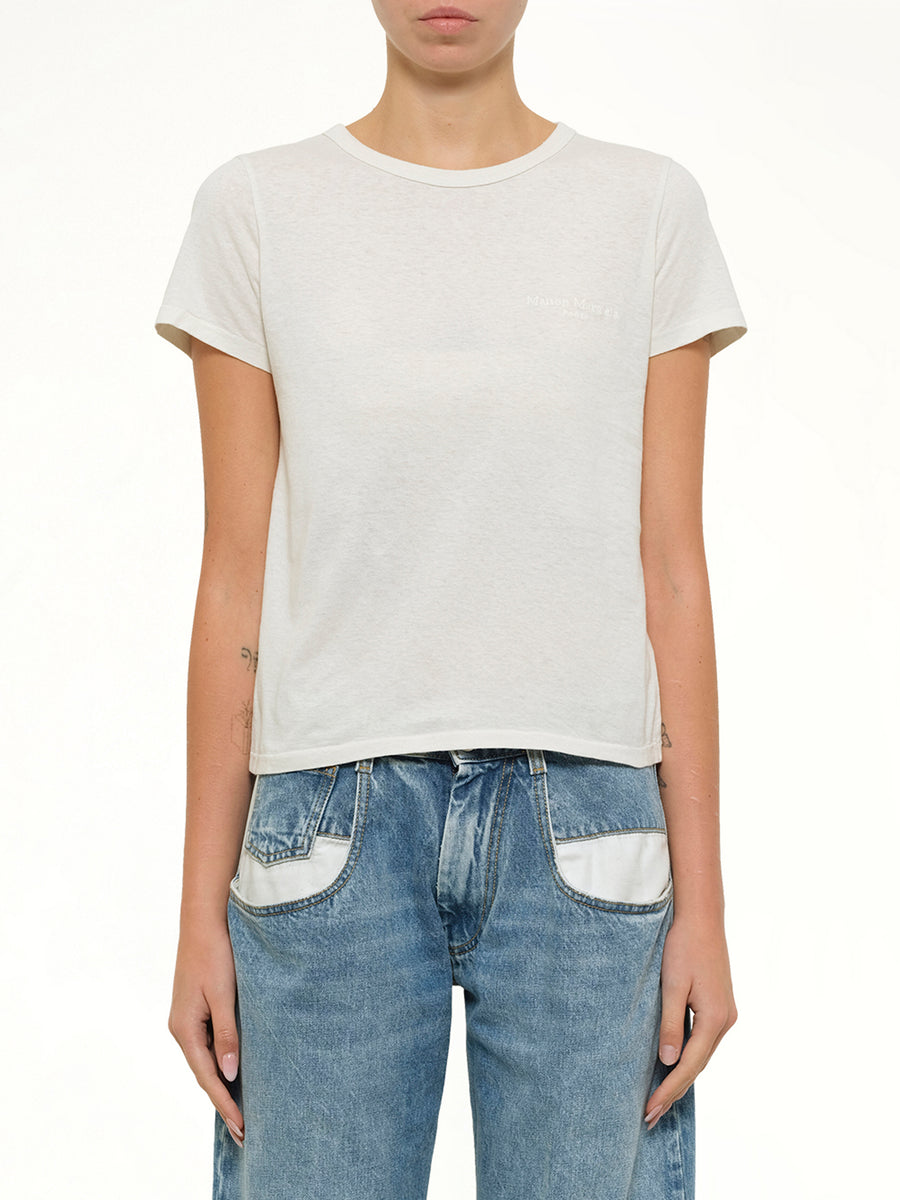 Logo Small T-Shirt in Vintage White
