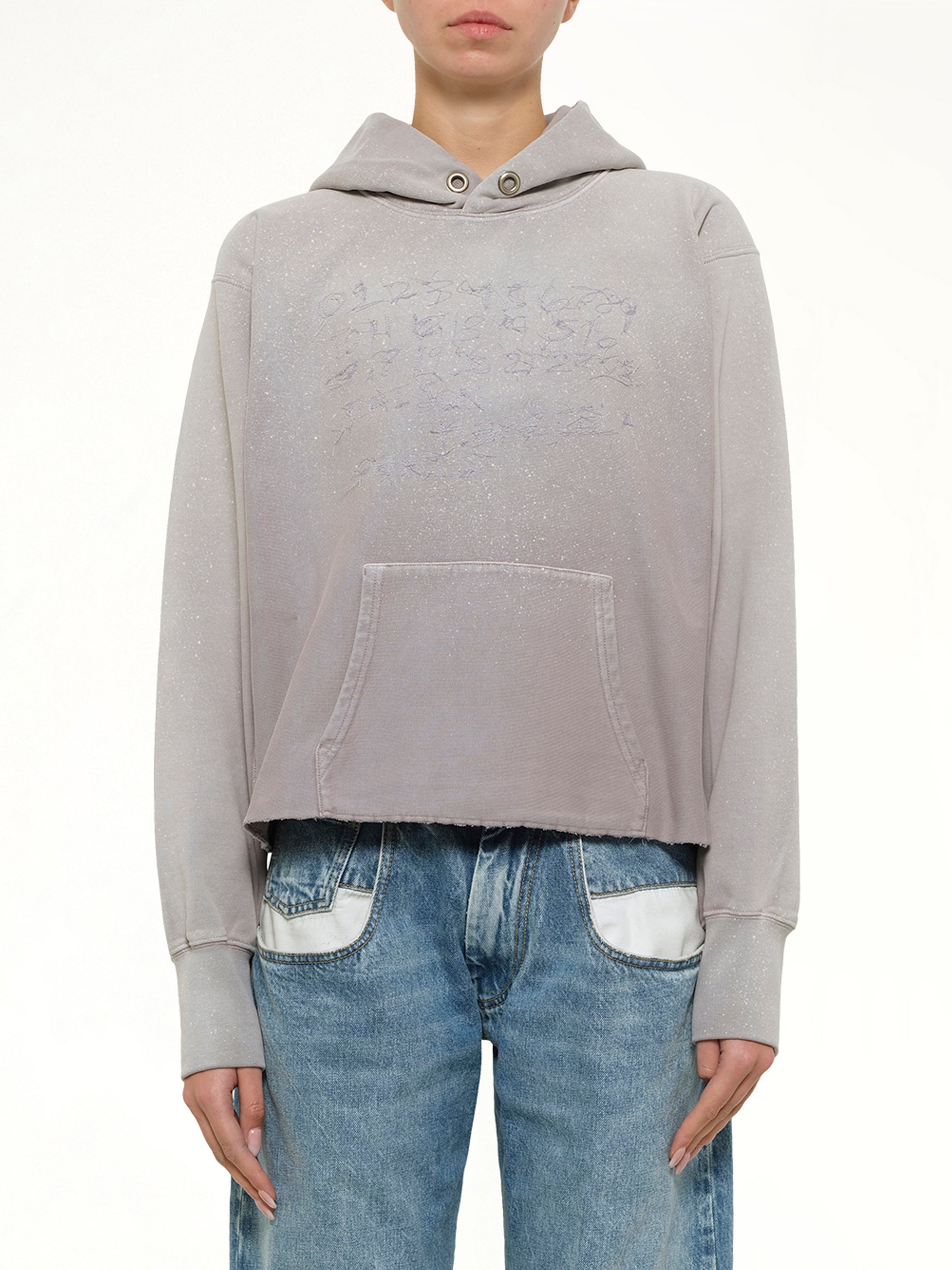 Number Hoodie in Dusty Pink