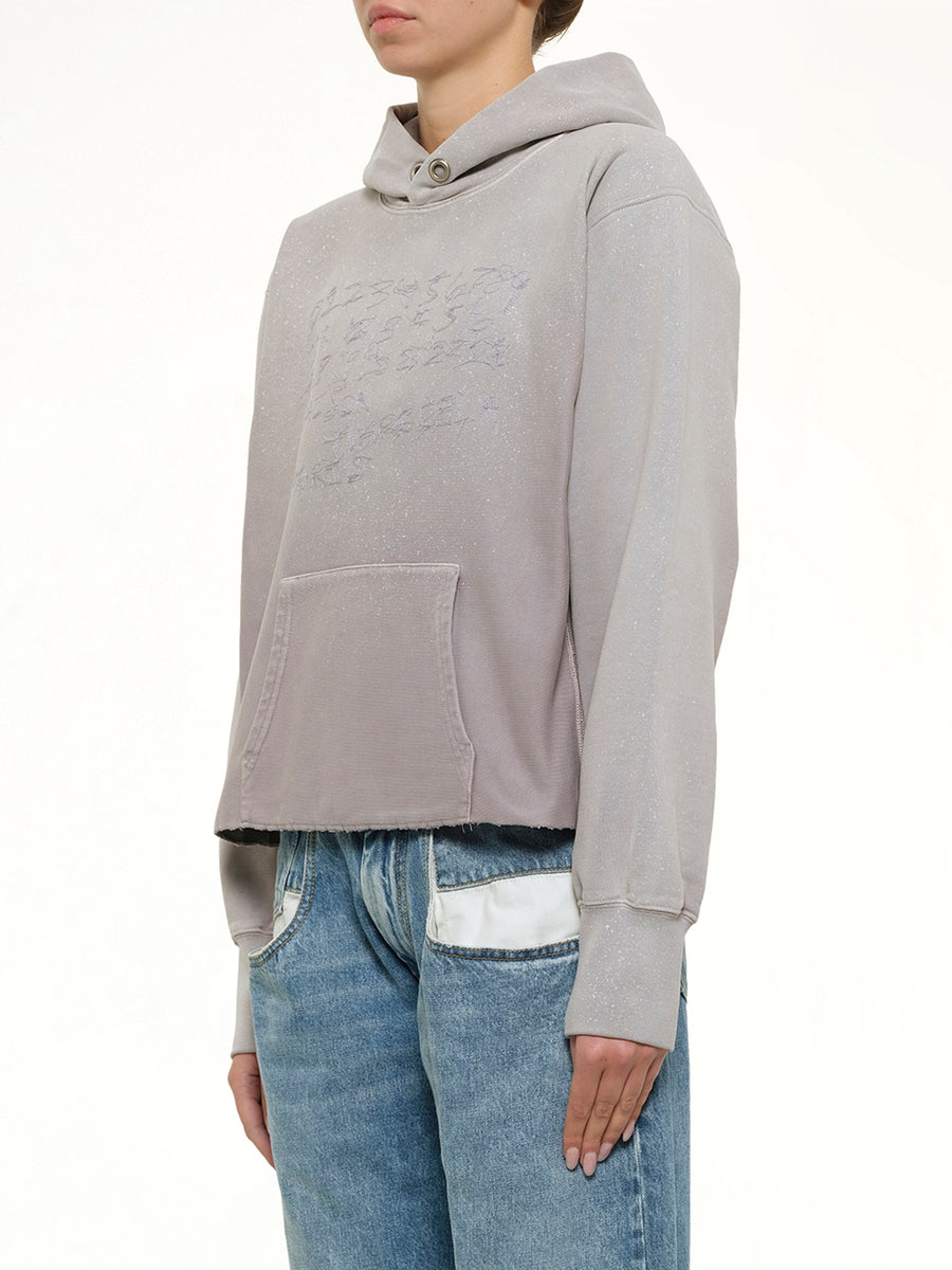 Number Hoodie in Dusty Pink